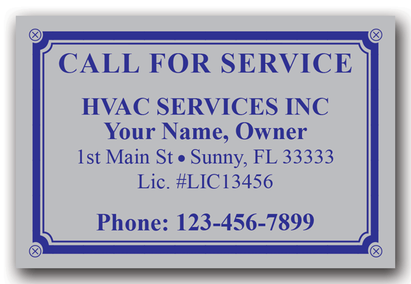 HVAC Call Label