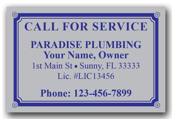 Call for service-silver-plumbing Label Call for service-silver-plumbing Label