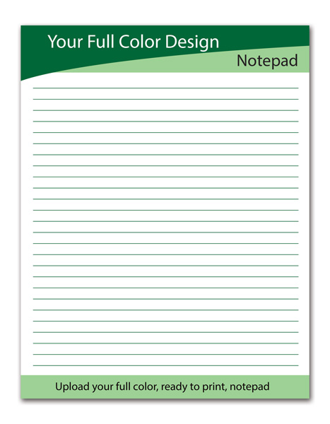 Full Color Notepads - Half Page