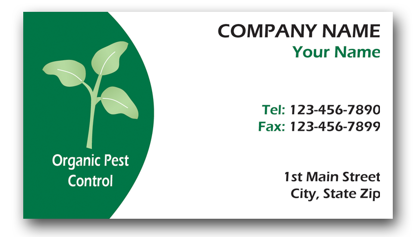 Organic Pest Control Business Cards