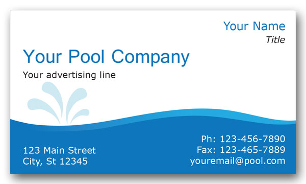 Pool Service Business Cards