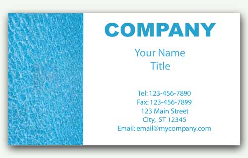 Pool-company business cards