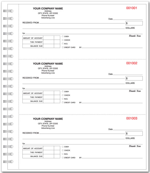 Business Receipt Books