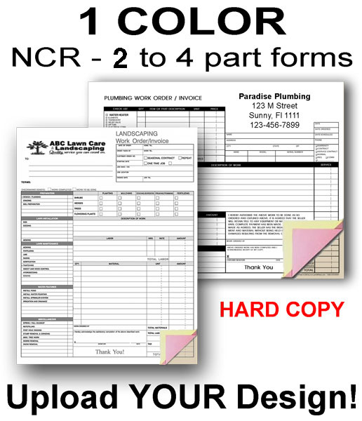 Custom Forms w/ Hard Back