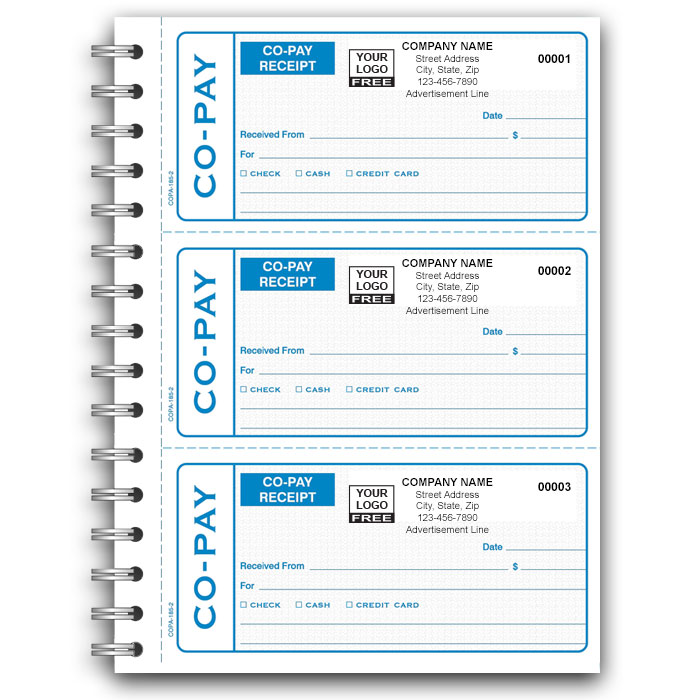 Co-Pay Medical Receipt Book
