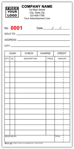 Custom Cash Receipt