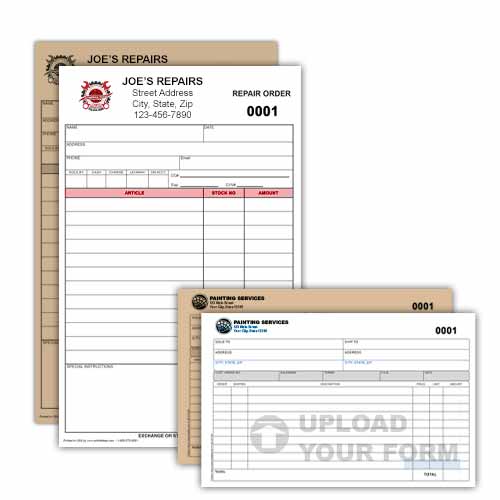 Full Color 2 Part NCR Form Hard Back