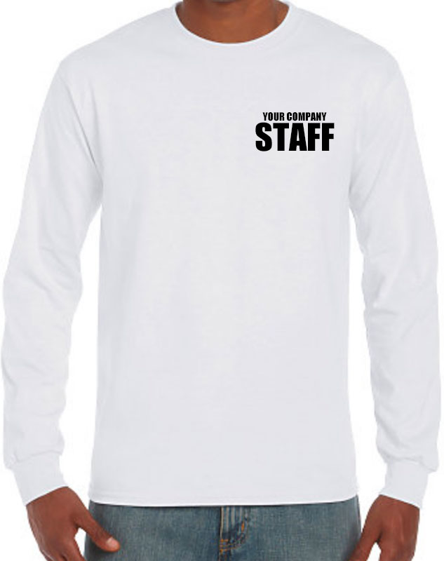 custom-staff-shirt-long-sleeve front left imprint
