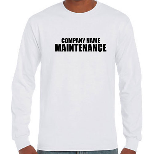 Custom Maintenance Long Sleeves Work Shirt by Print It 4 Less