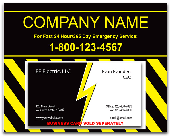 Electrician Business Card Label