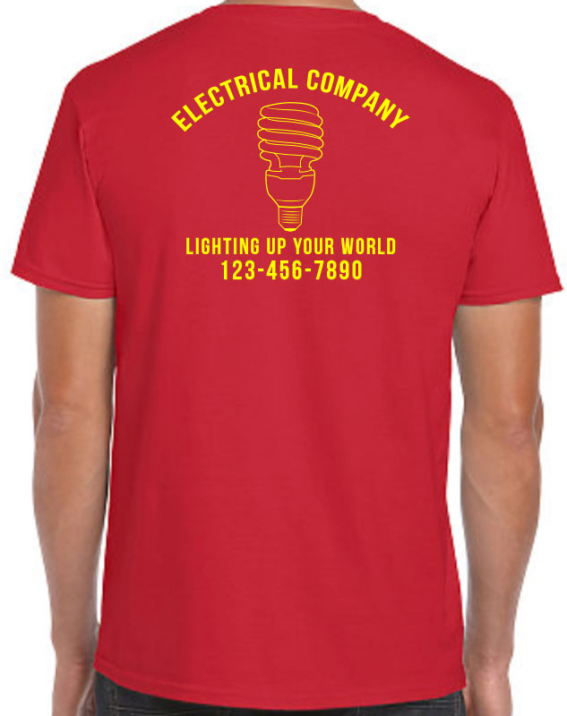 Electrical Company Work Shirt back imprint