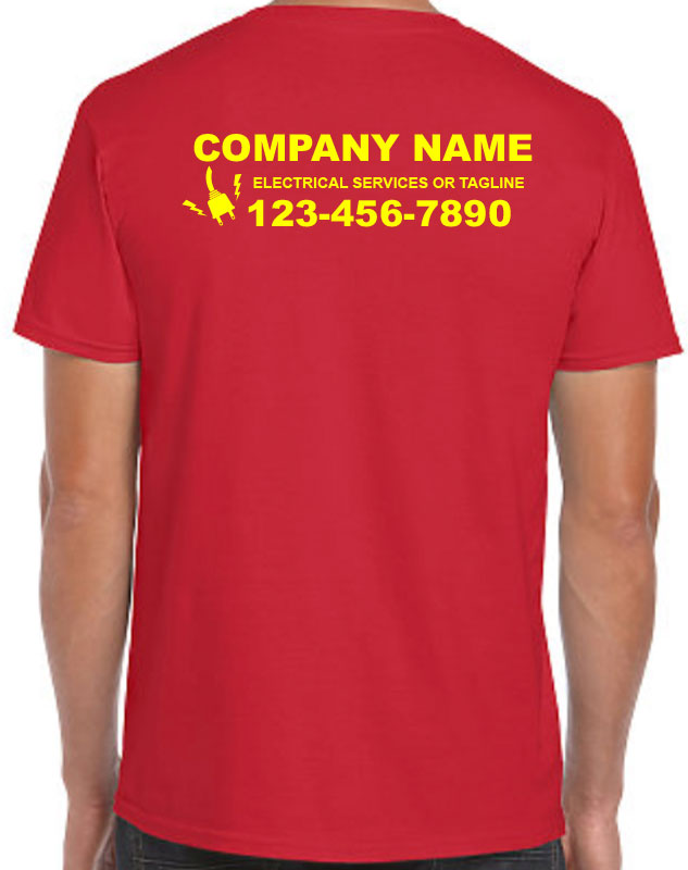 Electrician Company Work Uniform Back Imprint