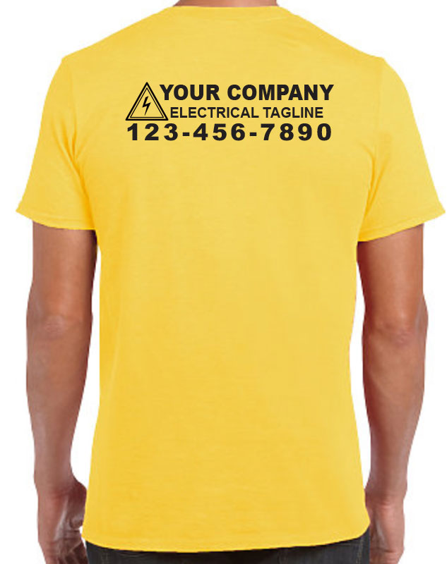 Electrician Company Shirt Back Imprint