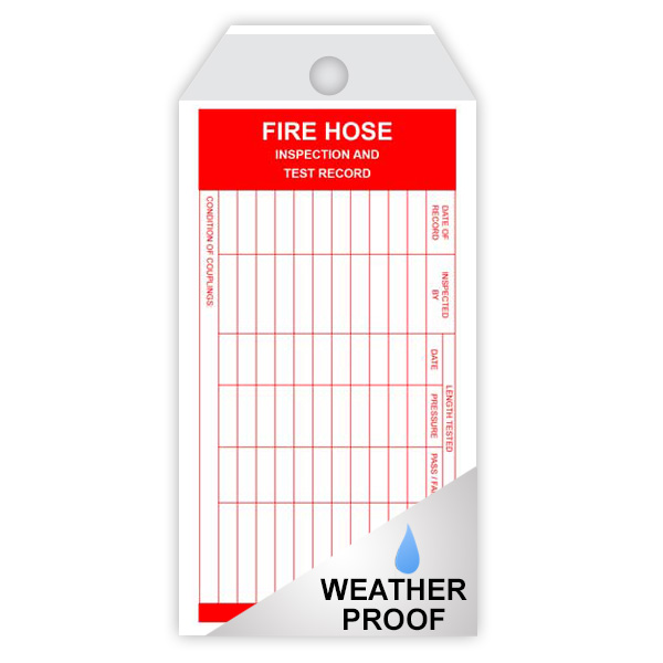 Fire Hose Inspection Tag