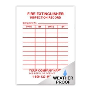 Fire Extinguisher Inspection Label | Printit4less.com