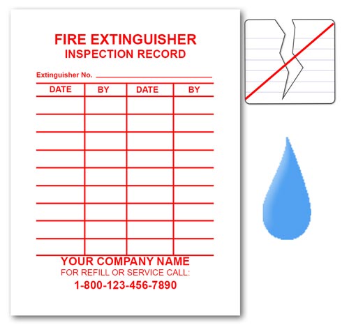 fire extinguisher inspection labels