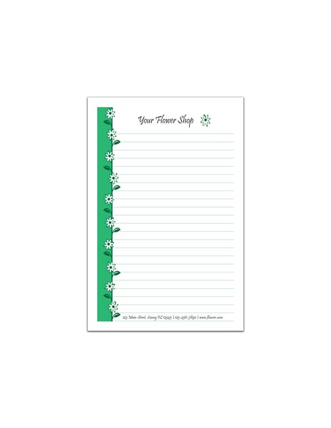 Small Floral Shop Notepads