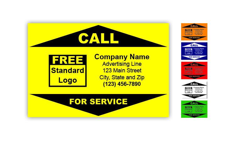 For Service Call Label 3x2