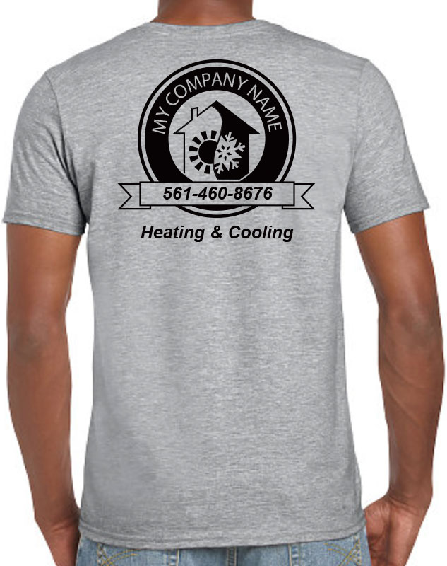 HVAC Home Energy Work Shirts with back imprint