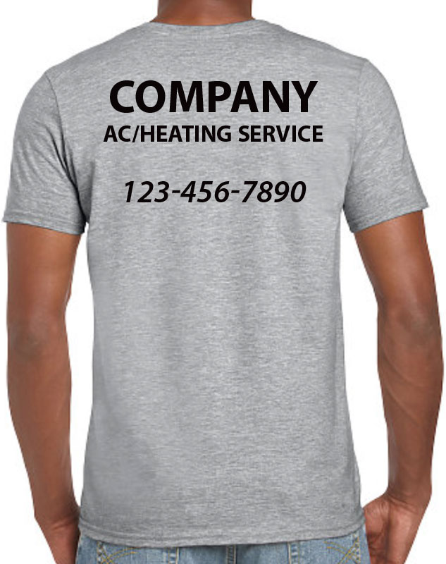 HVAC Contractor T-Shirt - 101 with back imprint