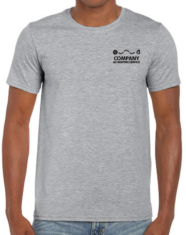 HVAC Contractor T-Shirt - 101 with front left imprint