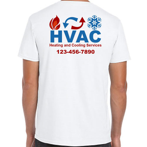 HVAC Work T-Shirt with Full Color Logo
