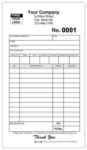 Cash Receipt Invoice