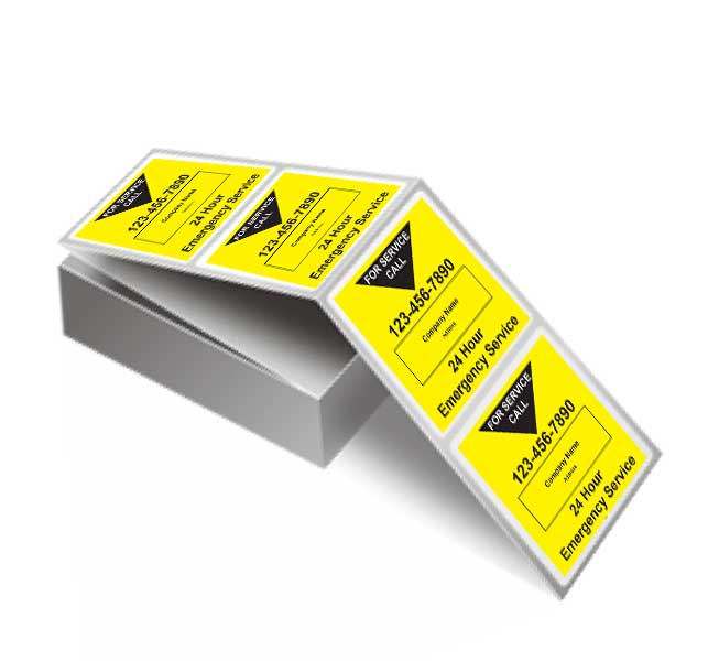 HVAC Label for Indoor Use packaging display