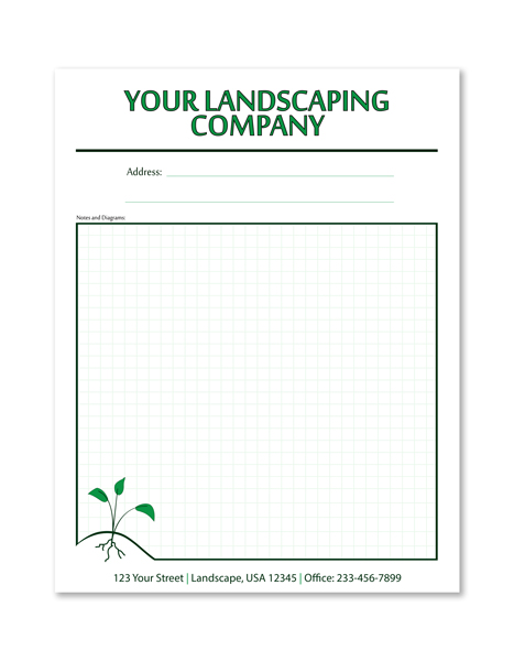 Small Personalized Lawn Care Notepad