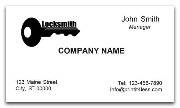 Locksmith Business Card Style 101