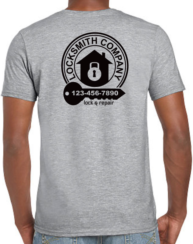 Locksmith Service Work Shirts with back imprint