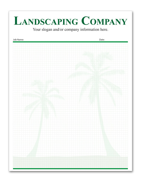 Medium Custom Printed Landscaping Notepad
