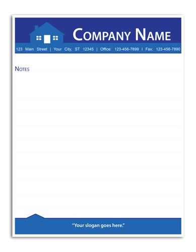 Custom Printed Realty Notepad - Half Page