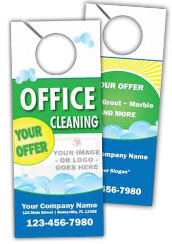 Office Cleaning Door Hanger 2 sided