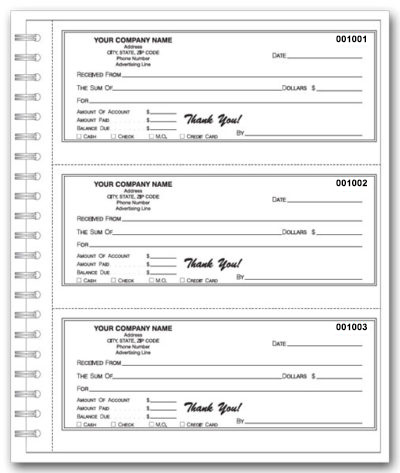 Personalized Cash Receipt Book Personalized Cash Receipt Book