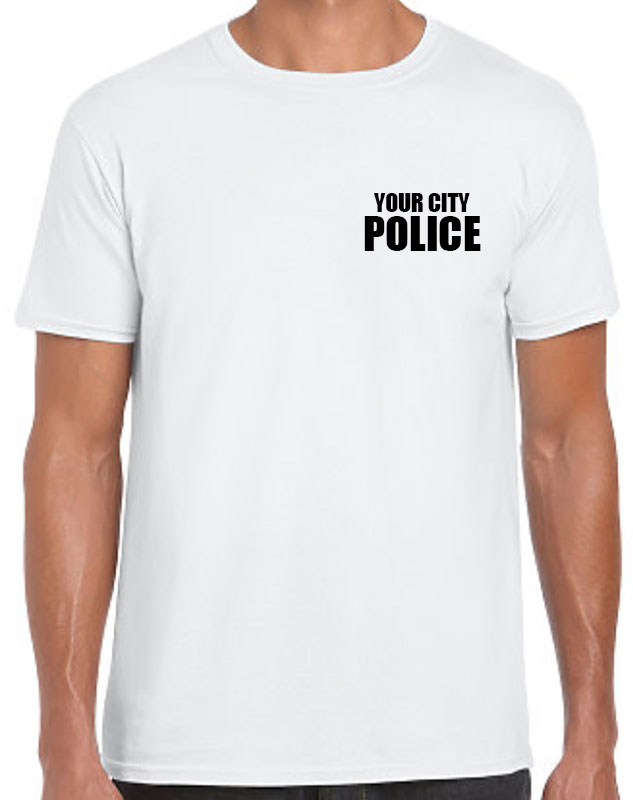Custom Police T-Shirts front left