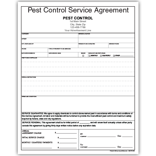 Pest Control Work Order