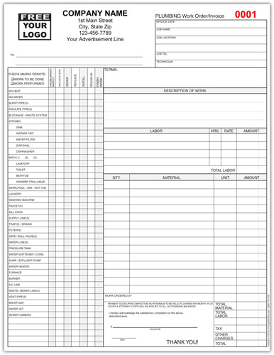 Plumbing Invoice Form