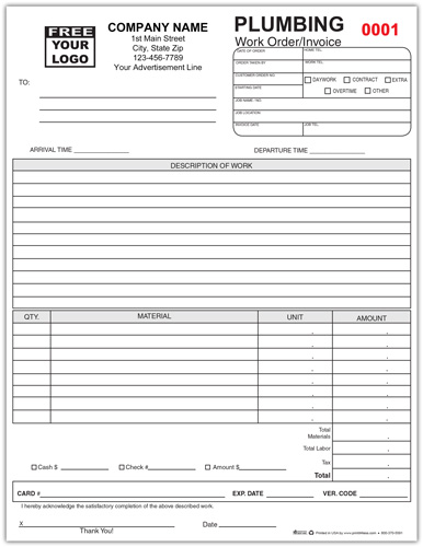 Plumbing Work Order Form