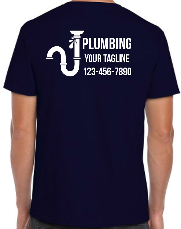 Plumbing Company Work shirts back imprint