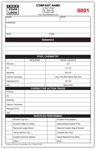Pool - Spa Service Form