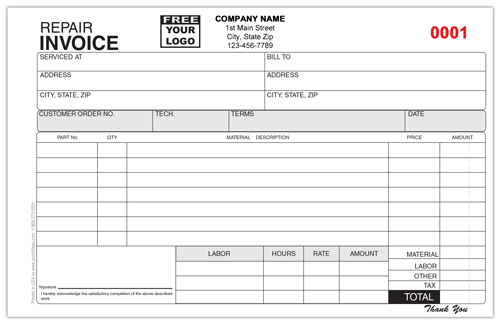 Pool - Spa Service Invoice Form