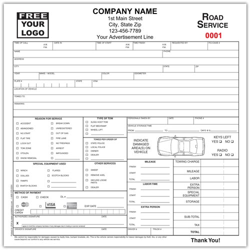 Roadside Towing Form