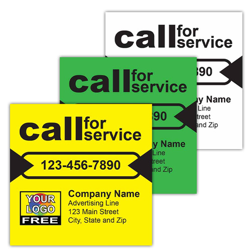 Service Call Labels designs