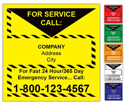 Service Call Label CL16-1 Service Call Label CL16-1