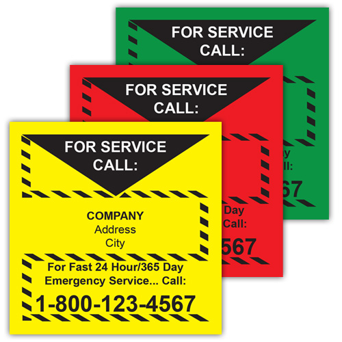 Service Call Label CL16-1 designs