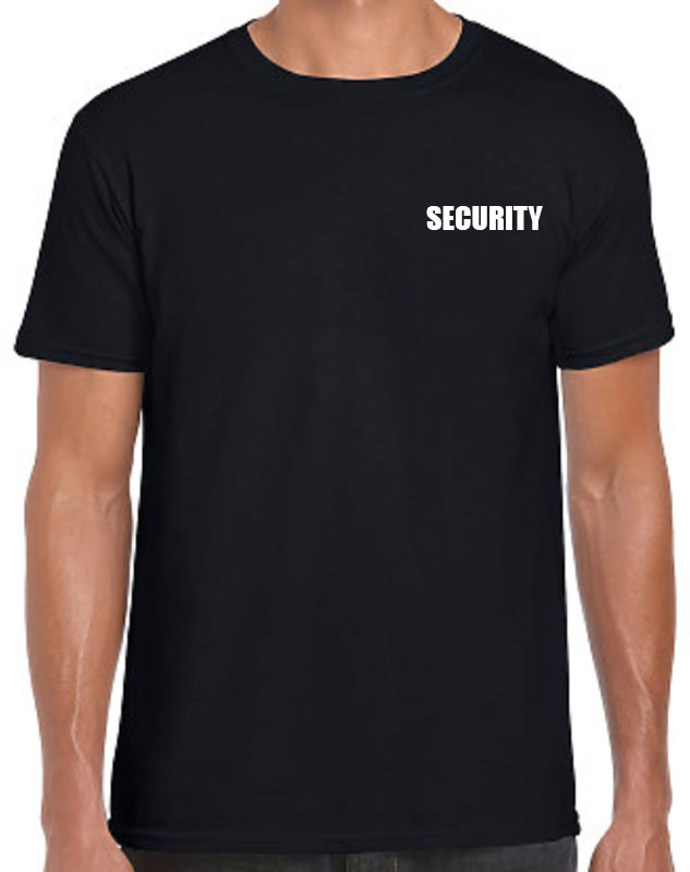 Security T-shirts front left imprint