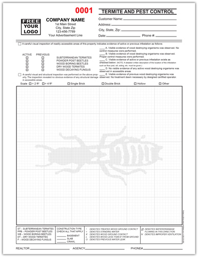 Termite and Pest Control Form