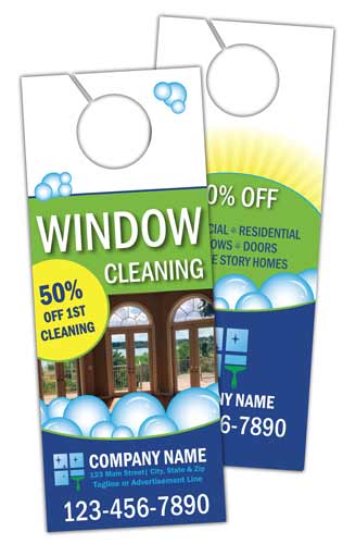 Window Cleaning Office Door Hanger Two Sided