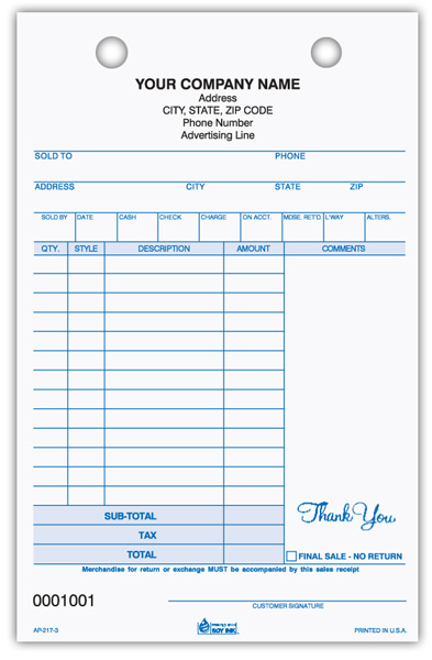 Apparel Sales Invoice Form